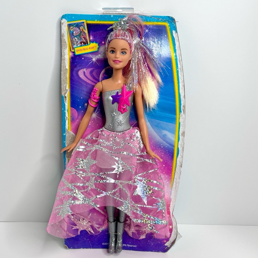 🌟 MATTEL 2015 Barbie Star Light Adventure – Cosmic Princess Barbie